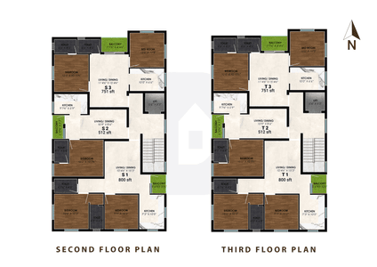 Dura Kubera Apartments Second and Third Floor Plan